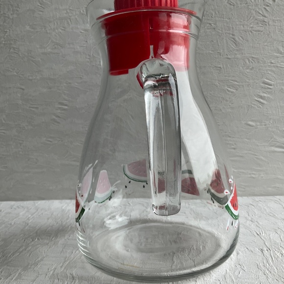 CERVE Italy Vintage Glass Serving Pitcher Juice / Water Carafe Watermelon Decor - Picture 5 of 13